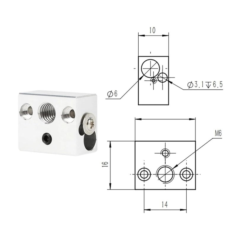 Bimetal Heat Break Throat Hotend Kit 24V 40W 50W For Creality CR 10 Smart S1 S1 Pro Standard Normal 260 - Image 2